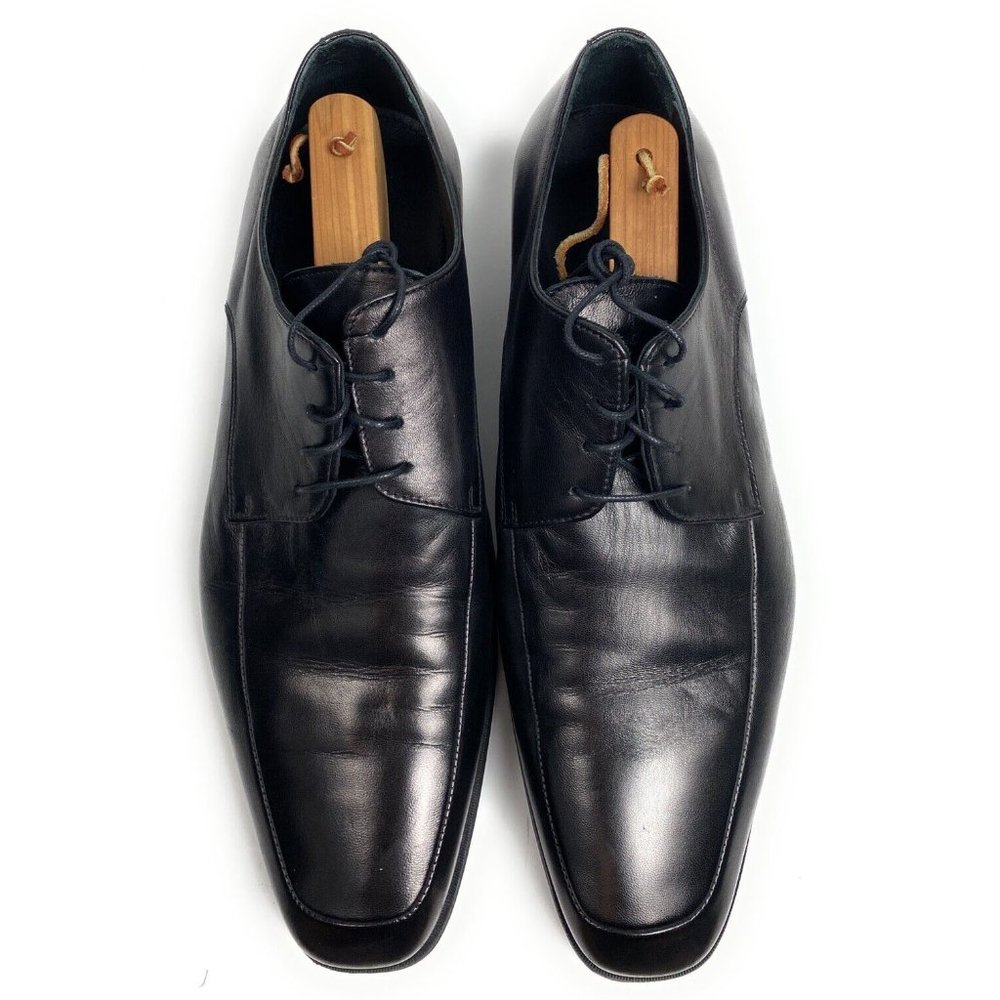 BROLETTO Mens Lace-Up Dress Shoes Black Leather Size 15M